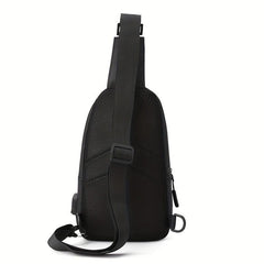 Outdoor Crossbody Bag with USB Charging - Waterproof Chest Bag