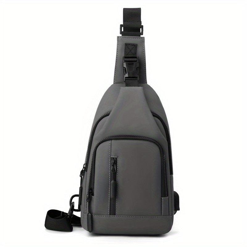 Outdoor Crossbody Bag with USB Charging - Waterproof Chest Bag