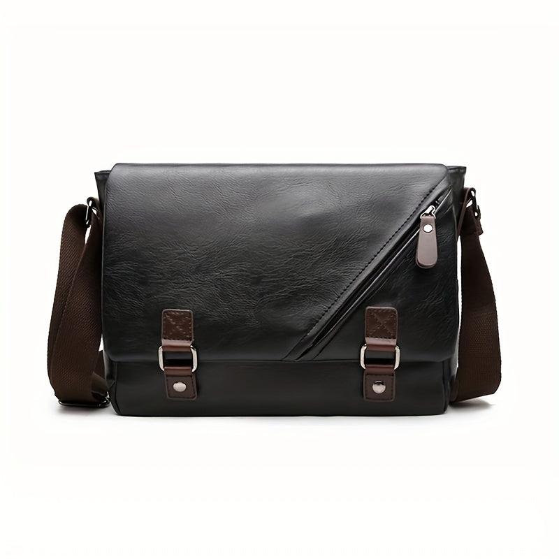 Men's PU Leather Shoulder Bag Business Casual All Match Envelope Bag