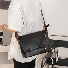 Men's PU Leather Shoulder Bag Business Casual All Match Envelope Bag