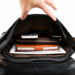 Men's PU Leather Shoulder Bag Business Casual All Match Envelope Bag