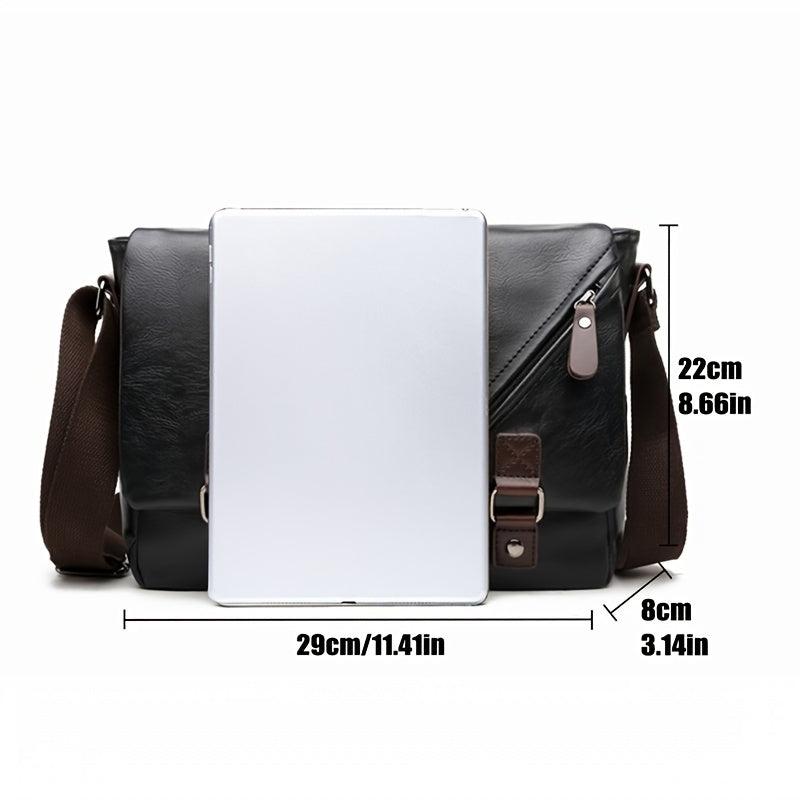 Men's PU Leather Shoulder Bag Business Casual All Match Envelope Bag