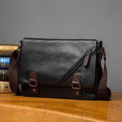 Men's PU Leather Shoulder Bag Business Casual All Match Envelope Bag