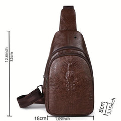 Crocodile Pattern Waterproof Waist Bag for Travel