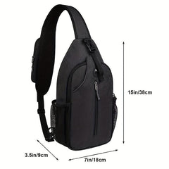 Men's Messenger Bag Outdoor Lightweight Shoulder Bag With Earphone Hole