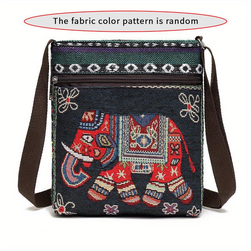 Embroidered Owl Animal Tote Bag Large Capacity Shoulder Bag