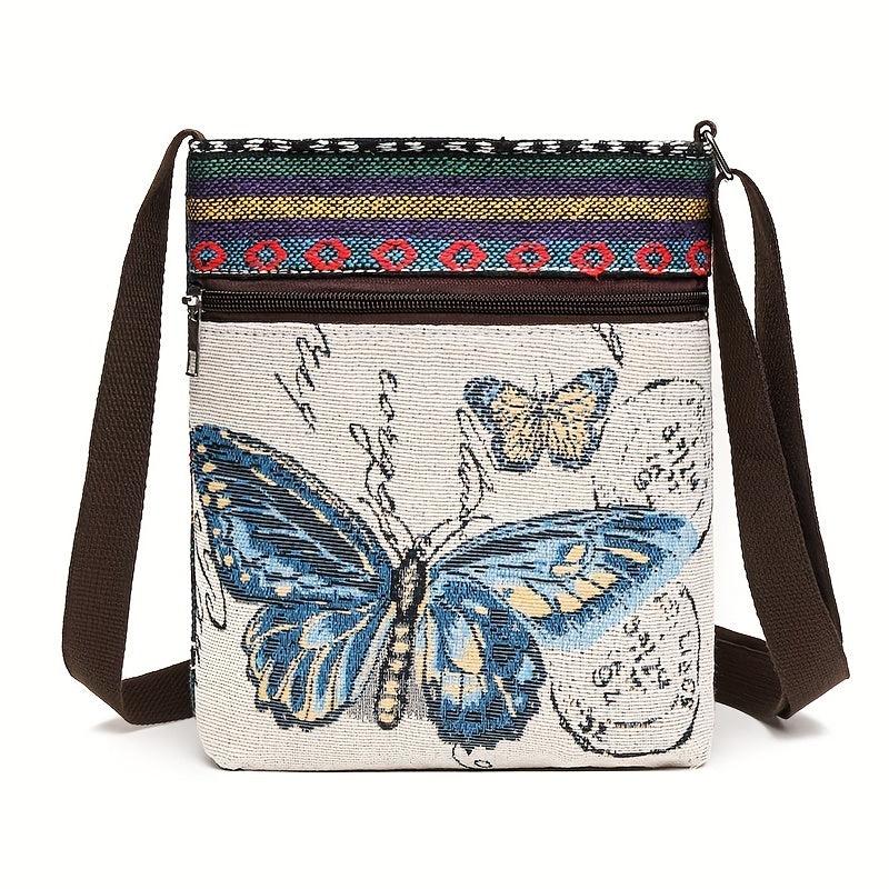 Embroidered Owl Animal Tote Bag Large Capacity Shoulder Bag