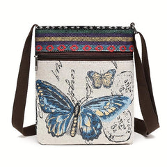 Embroidered Owl Animal Tote Bag Large Capacity Shoulder Bag