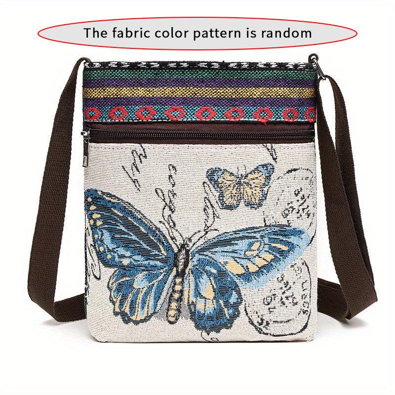 Embroidered Owl Animal Tote Bag Large Capacity Shoulder Bag