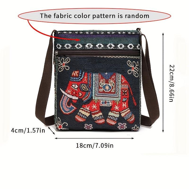 Embroidered Owl Animal Tote Bag Large Capacity Shoulder Bag