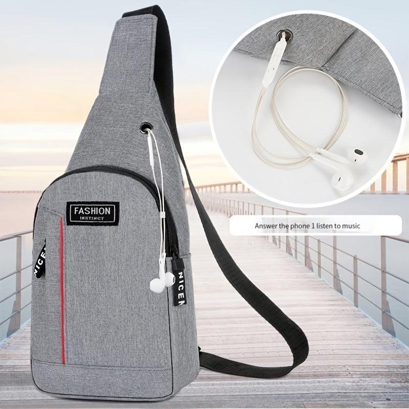 Men's Waterproof Nylon Chest Bag Casual Shoulder Storage Bag