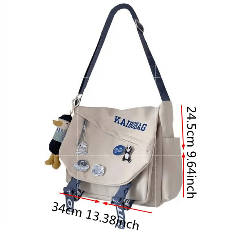 Men's Women's Crossbag Canvas Messenger Bag Large Capacity