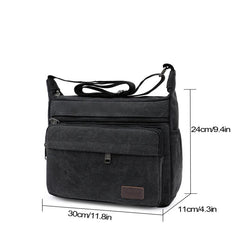 Men's Casual Canvas Tool Bag Large Portable Shoulder Diagonal Bag