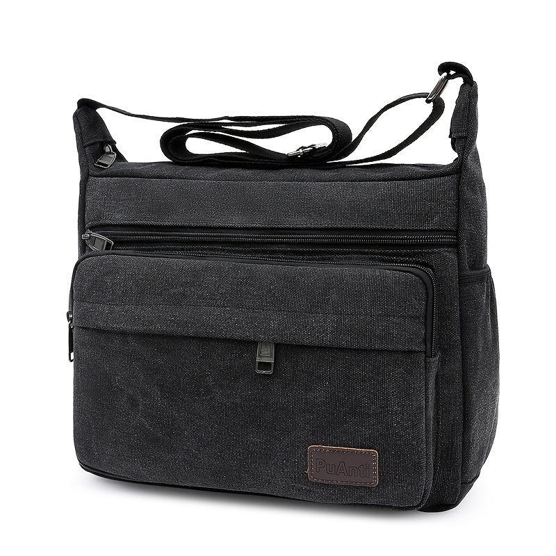 Men's Casual Canvas Tool Bag Large Portable Shoulder Diagonal Bag