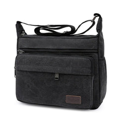 Men's Casual Canvas Tool Bag Large Portable Shoulder Diagonal Bag
