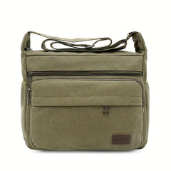 Men's Casual Canvas Tool Bag Large Portable Shoulder Diagonal Bag