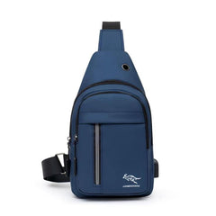 Waterproof Crossbody Bag With Earphone Hole For Men