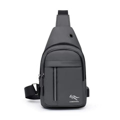 Waterproof Crossbody Bag With Earphone Hole For Men
