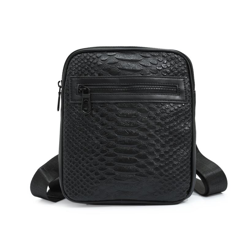 Men's Crocodile Pattern Messenger Bag Satchel