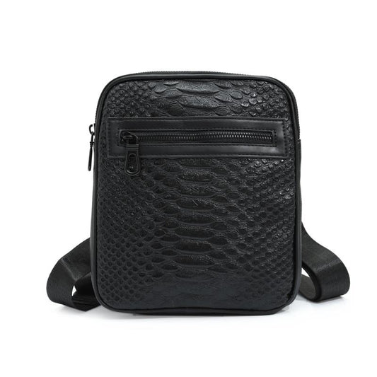 Men's Crocodile Pattern Messenger Bag Satchel