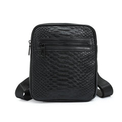 Men's Crocodile Pattern Messenger Bag Satchel