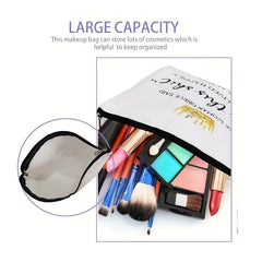 Print Portable Storage Bag Lightweight Cosmetic Organizer Zipper Pouch