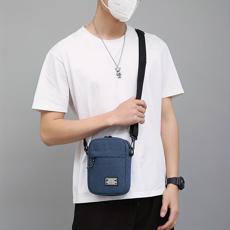 Men's Casual Small Shoulder Bag Square Crossbody Bag