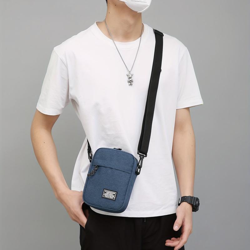 Men's Casual Small Shoulder Bag Square Crossbody Bag