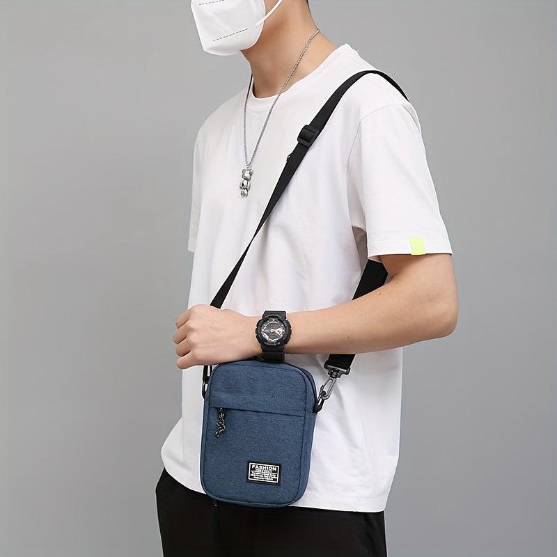 Men's Casual Small Shoulder Bag Square Crossbody Bag