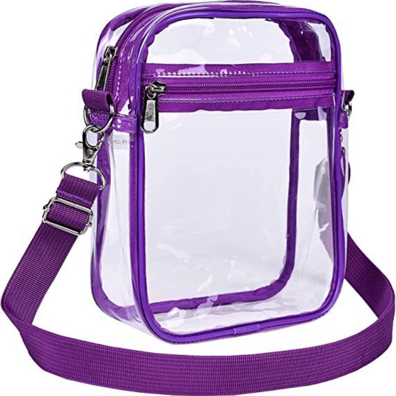 Transparent PVC Diagonal Shoulder Bag Waterproof Beach Coin Storage