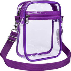 Transparent PVC Diagonal Shoulder Bag Waterproof Beach Coin Storage