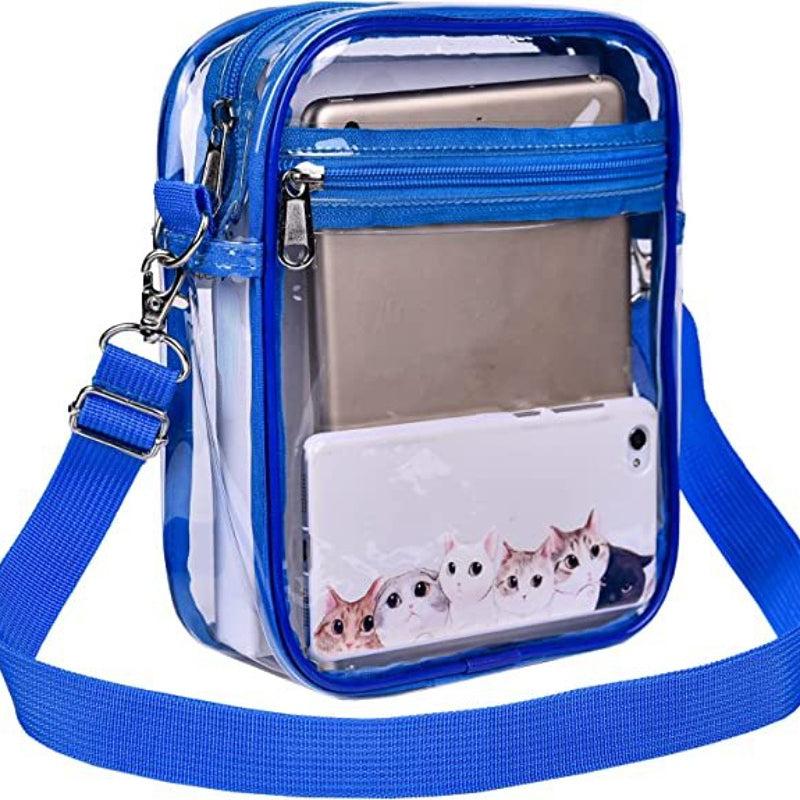 Transparent PVC Diagonal Shoulder Bag Waterproof Beach Coin Storage