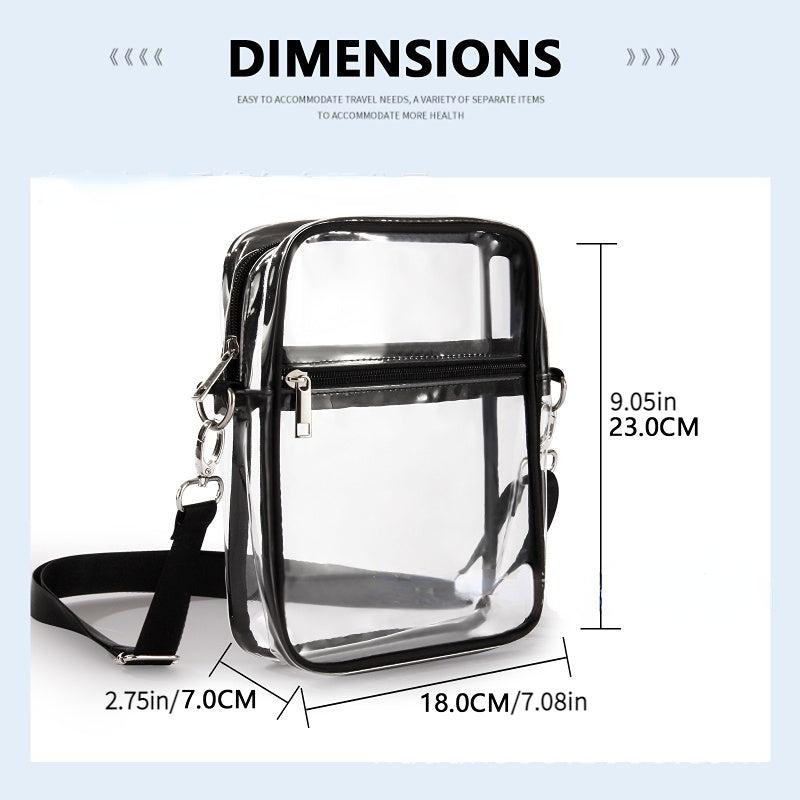 Transparent PVC Diagonal Shoulder Bag Waterproof Beach Coin Storage