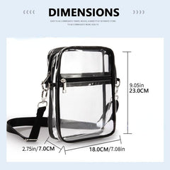 Transparent PVC Diagonal Shoulder Bag Waterproof Beach Coin Storage