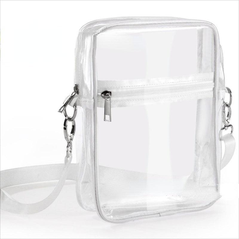 Transparent PVC Diagonal Shoulder Bag Waterproof Beach Coin Storage