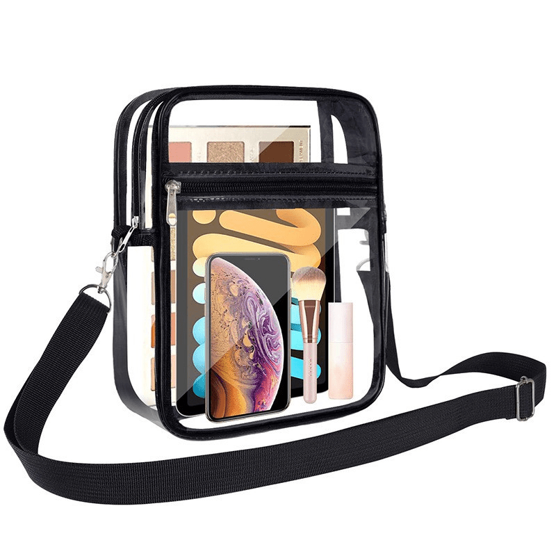 Transparent PVC Diagonal Shoulder Bag Waterproof Beach Coin Storage