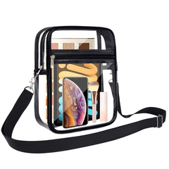 Transparent PVC Diagonal Shoulder Bag Waterproof Beach Coin Storage