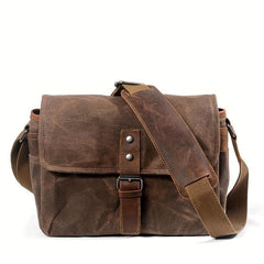 Outdoor Canvas Crossbody Bag Vintage Student Commuter Messenger Sling Bag