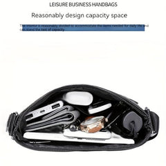 Men's Crocodile Pattern Crossbody Bag Vertical Shoulder Briefcase