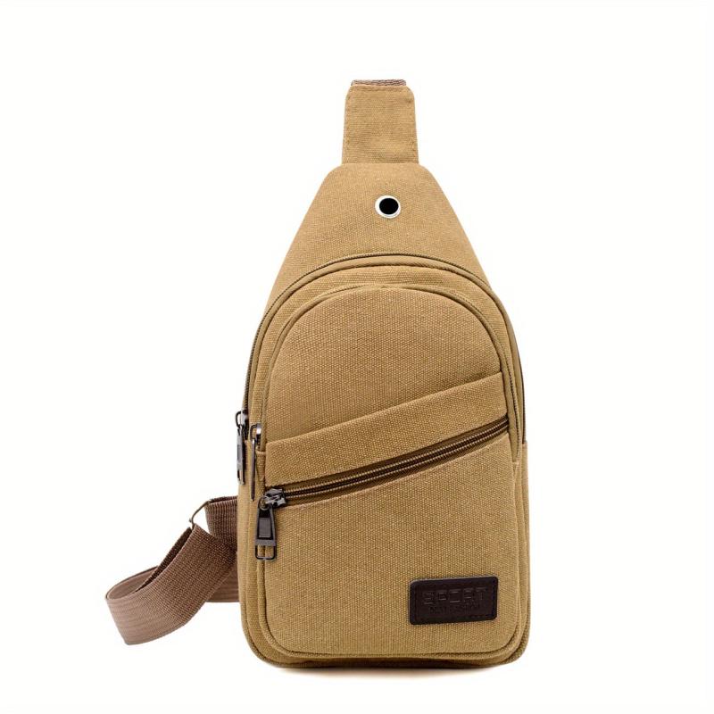Men's Chest Bag Casual Phone Bag Crossbody Bag Multifunctional Shoulder Bag