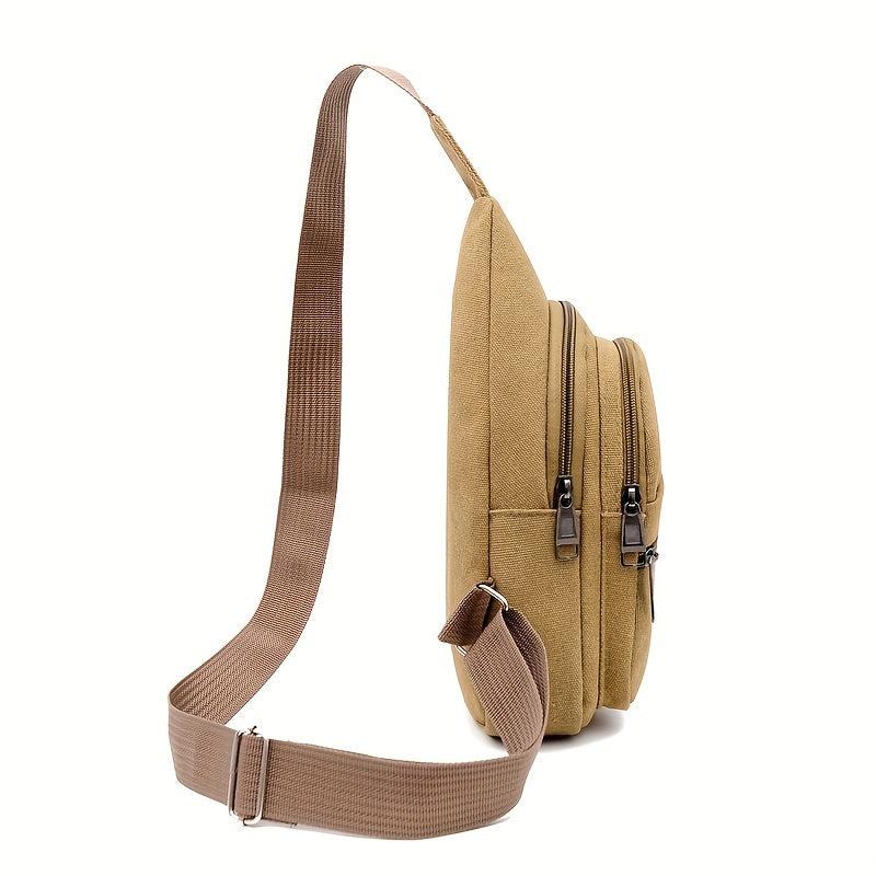 Men's Chest Bag Casual Phone Bag Crossbody Bag Multifunctional Shoulder Bag