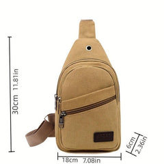 Men's Chest Bag Casual Phone Bag Crossbody Bag Multifunctional Shoulder Bag