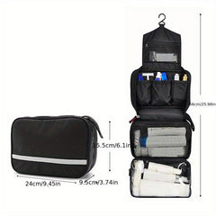 Portable 3-in-1 Hanging Toiletry Bag Dry/Wet Separation Travel Storage