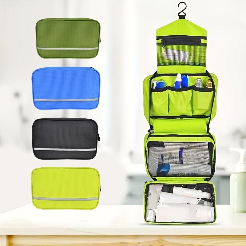 Portable 3-in-1 Hanging Toiletry Bag Dry/Wet Separation Travel Storage