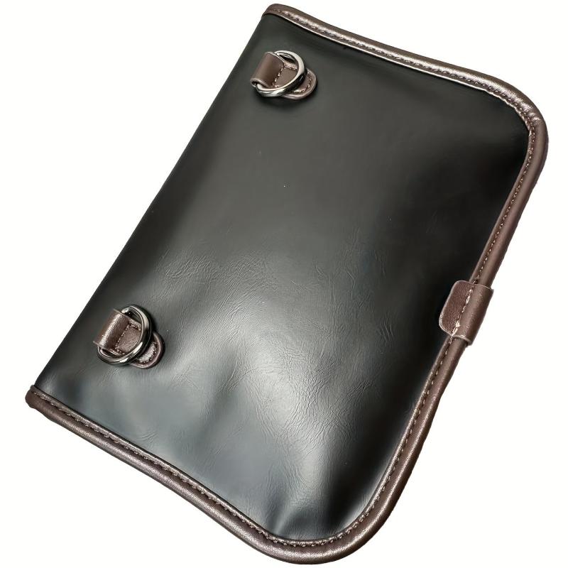 Men's Solid Leather Crossbody Chest Bag for Outdoor Sports