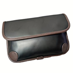 Men's Solid Leather Crossbody Chest Bag for Outdoor Sports