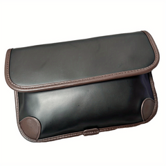 Men's Solid Leather Crossbody Chest Bag for Outdoor Sports