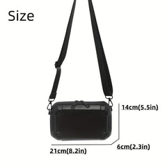 Men's Waterproof Mini Square Bag Diagonal Shoulder Bag for Travel