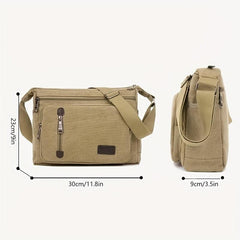 Men's Canvas Crossbody Bag for Work Travel