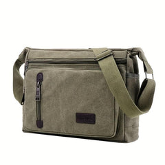 Men's Canvas Crossbody Bag for Work Travel